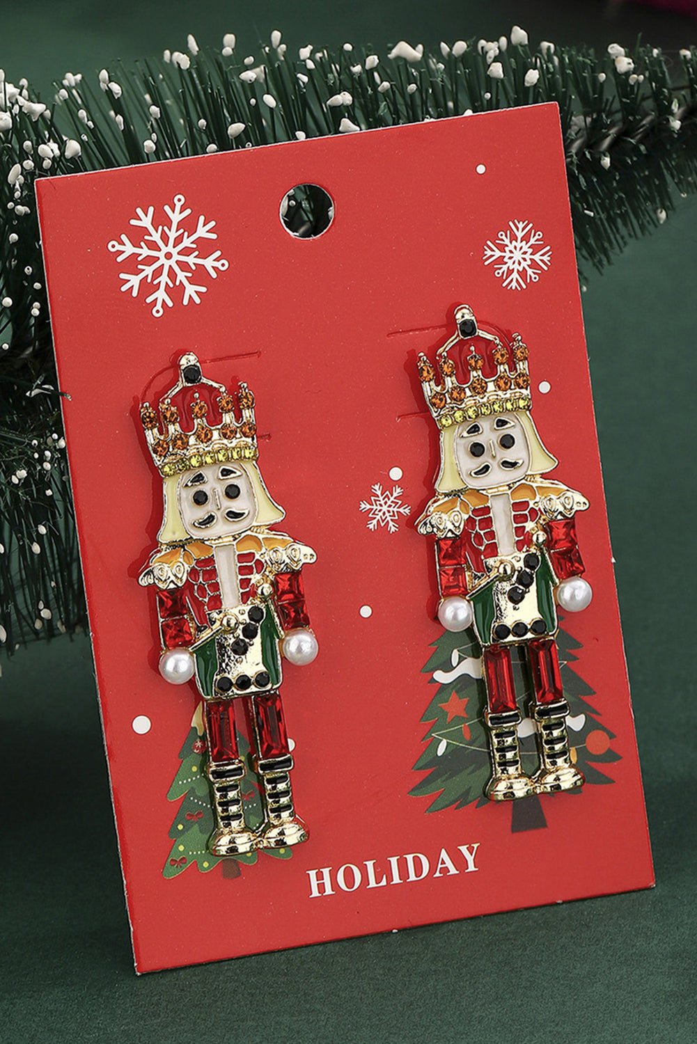 Adelyn alloy Gem Holiday Earrings - Hello Beautiful BoutiqueJewelryThreaded Pear