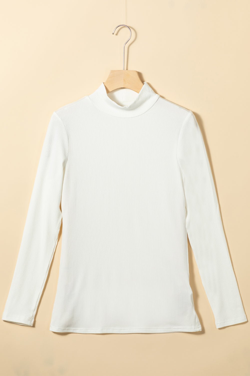 Adelyn Ribbed Knit High Long Sleeve Top - Hello Beautiful BoutiqueLong Sleeve TopsThreaded Pear