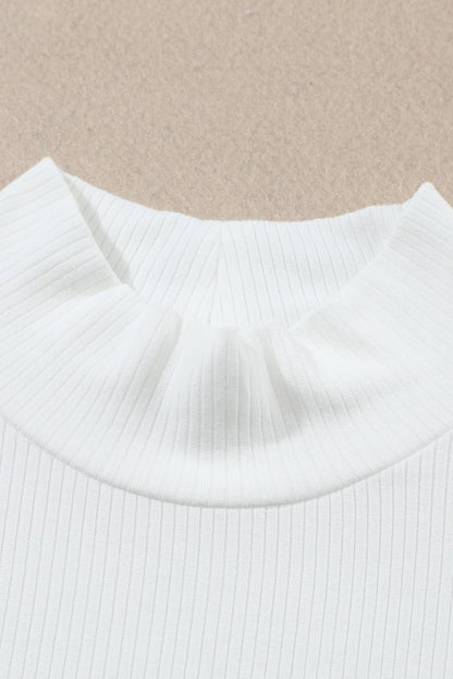 Adelyn Ribbed Knit High Long Sleeve Top - Hello Beautiful BoutiqueLong Sleeve TopsThreaded Pear