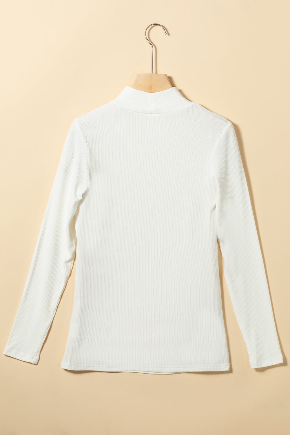Adelyn Ribbed Knit High Long Sleeve Top - Hello Beautiful BoutiqueLong Sleeve TopsThreaded Pear