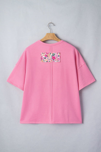 Adriana Big Flower Oversize Tee - Hello Beautiful BoutiqueTops & TeesThreaded Pear