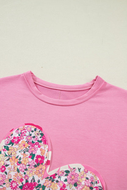 Adriana Big Flower Oversize Tee - Hello Beautiful BoutiqueTops & TeesThreaded Pear