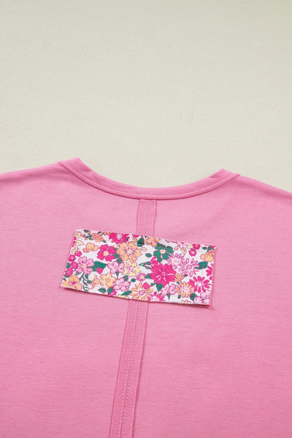 Adriana Big Flower Oversize Tee - Hello Beautiful BoutiqueTops & TeesThreaded Pear
