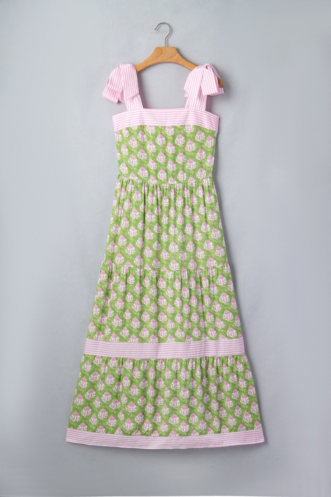 Adriana Knot Straps Maxi Dress - Hello Beautiful BoutiqueFloral DressesThreaded Pear