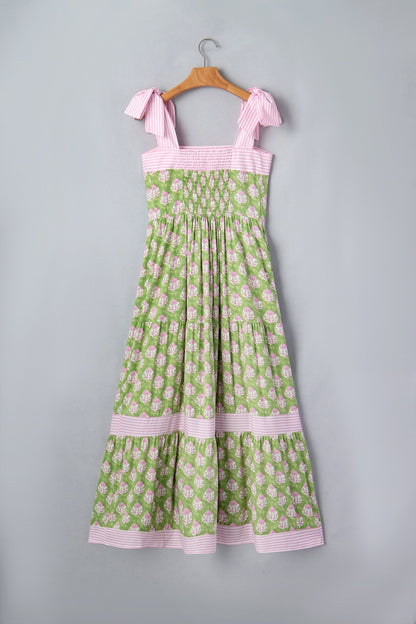 Adriana Knot Straps Maxi Dress - Hello Beautiful BoutiqueFloral DressesThreaded Pear