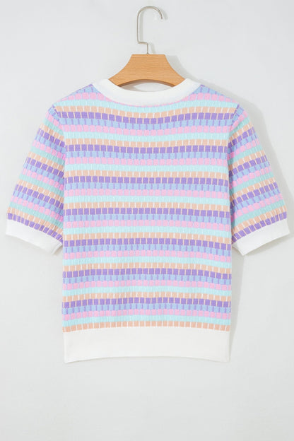 Ailany Knit Short Sleeve Sweater - Hello Beautiful BoutiqueShort Sleeve SweatersThreaded Pear