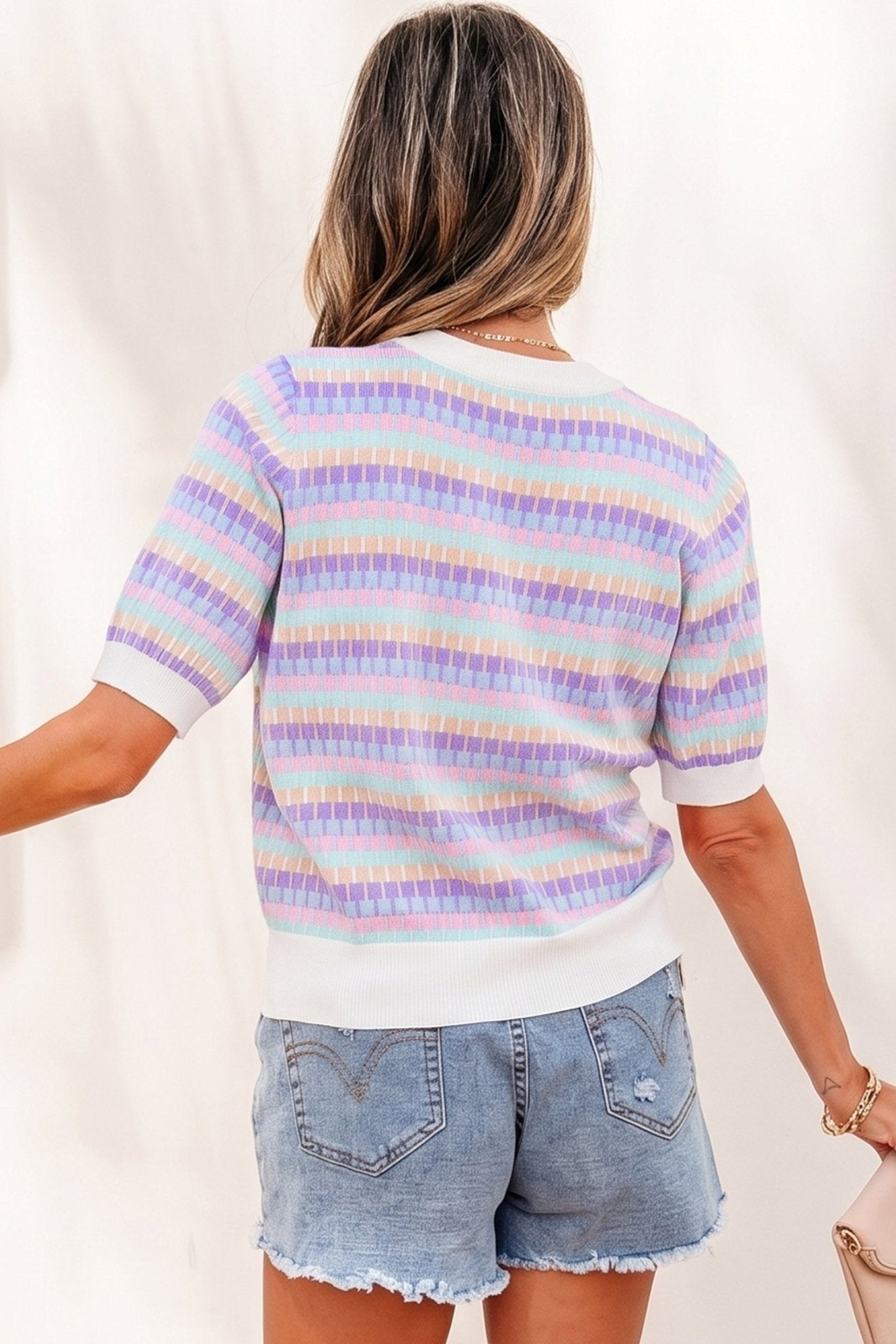 Ailany Knit Short Sleeve Sweater - Hello Beautiful BoutiqueShort Sleeve SweatersThreaded Pear