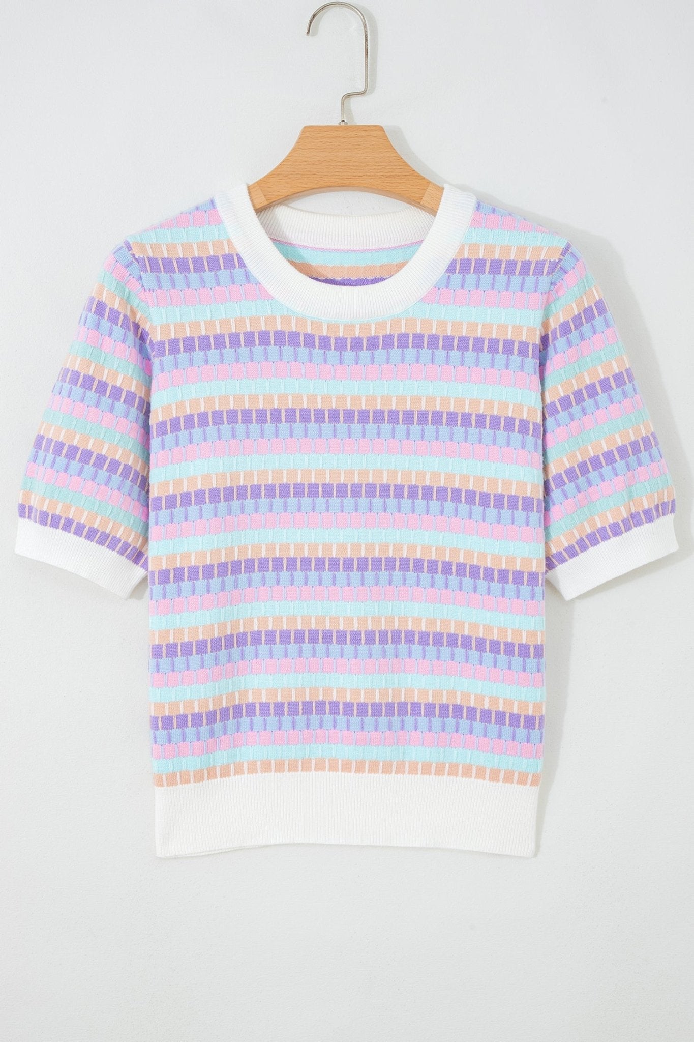 Ailany Knit Short Sleeve Sweater - Hello Beautiful BoutiqueShort Sleeve SweatersThreaded Pear