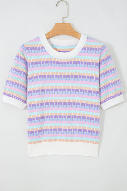 Ailany Knit Short Sleeve Sweater - Hello Beautiful BoutiqueShort Sleeve SweatersThreaded Pear