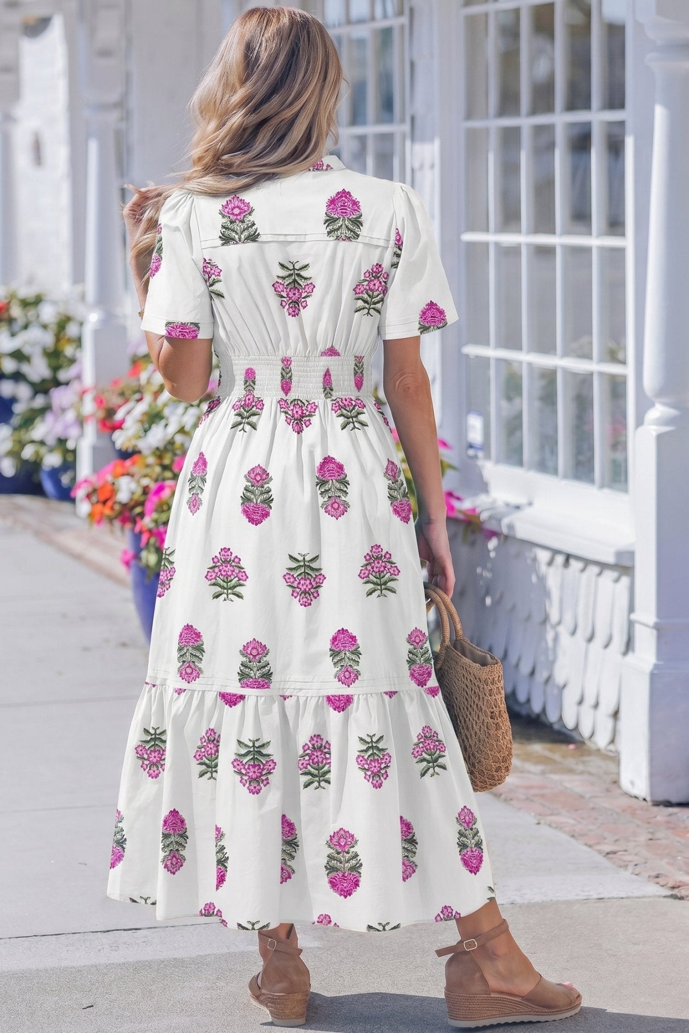 Aileen Ruffle Hem Maxi Dress - Hello Beautiful BoutiqueMaxi DressesThreaded Pear