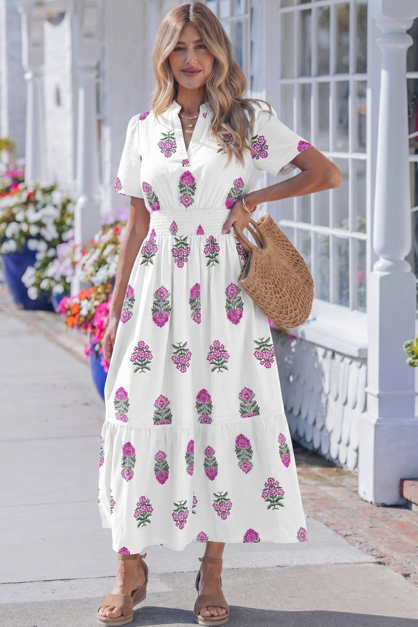 Aileen Ruffle Hem Maxi Dress - Hello Beautiful BoutiqueMaxi DressesThreaded Pear