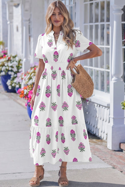 Aileen Ruffle Hem Maxi Dress - Hello Beautiful BoutiqueMaxi DressesThreaded Pear