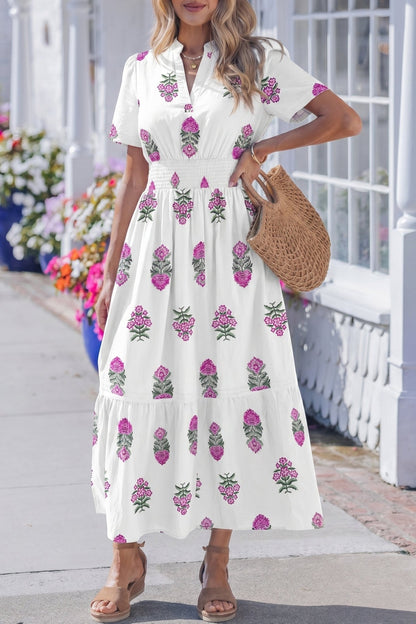 Aileen Ruffle Hem Maxi Dress - Hello Beautiful BoutiqueMaxi DressesThreaded Pear