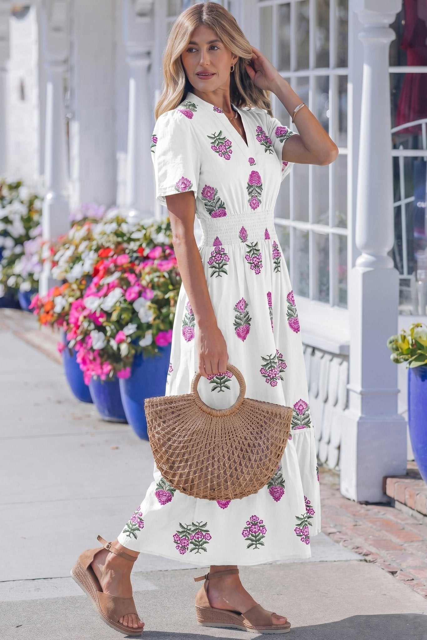 Aileen Ruffle Hem Maxi Dress - Hello Beautiful BoutiqueMaxi DressesThreaded Pear