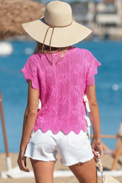 Ainara Trim Short Sleeve Sweater - Hello Beautiful BoutiqueShort Sleeve SweatersThreaded Pear