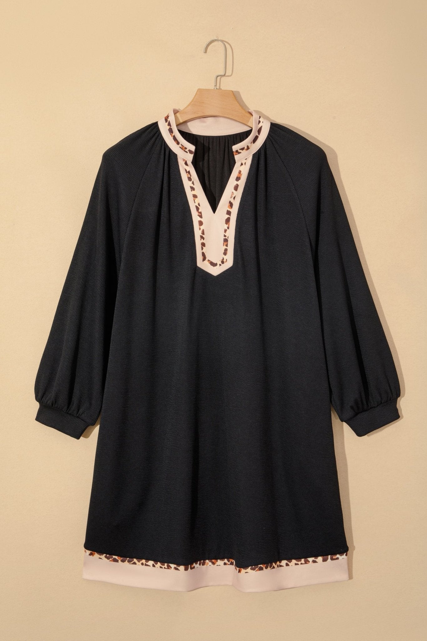 Ainsley Block Trim Ribbed PLUS Dress - Hello Beautiful BoutiquePlus Size Mini DressesThreaded Pear