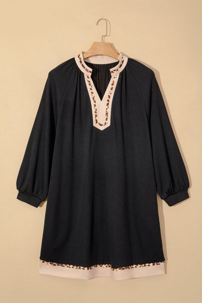 Ainsley Block Trim Ribbed PLUS Dress - Hello Beautiful BoutiquePlus Size Mini DressesThreaded Pear