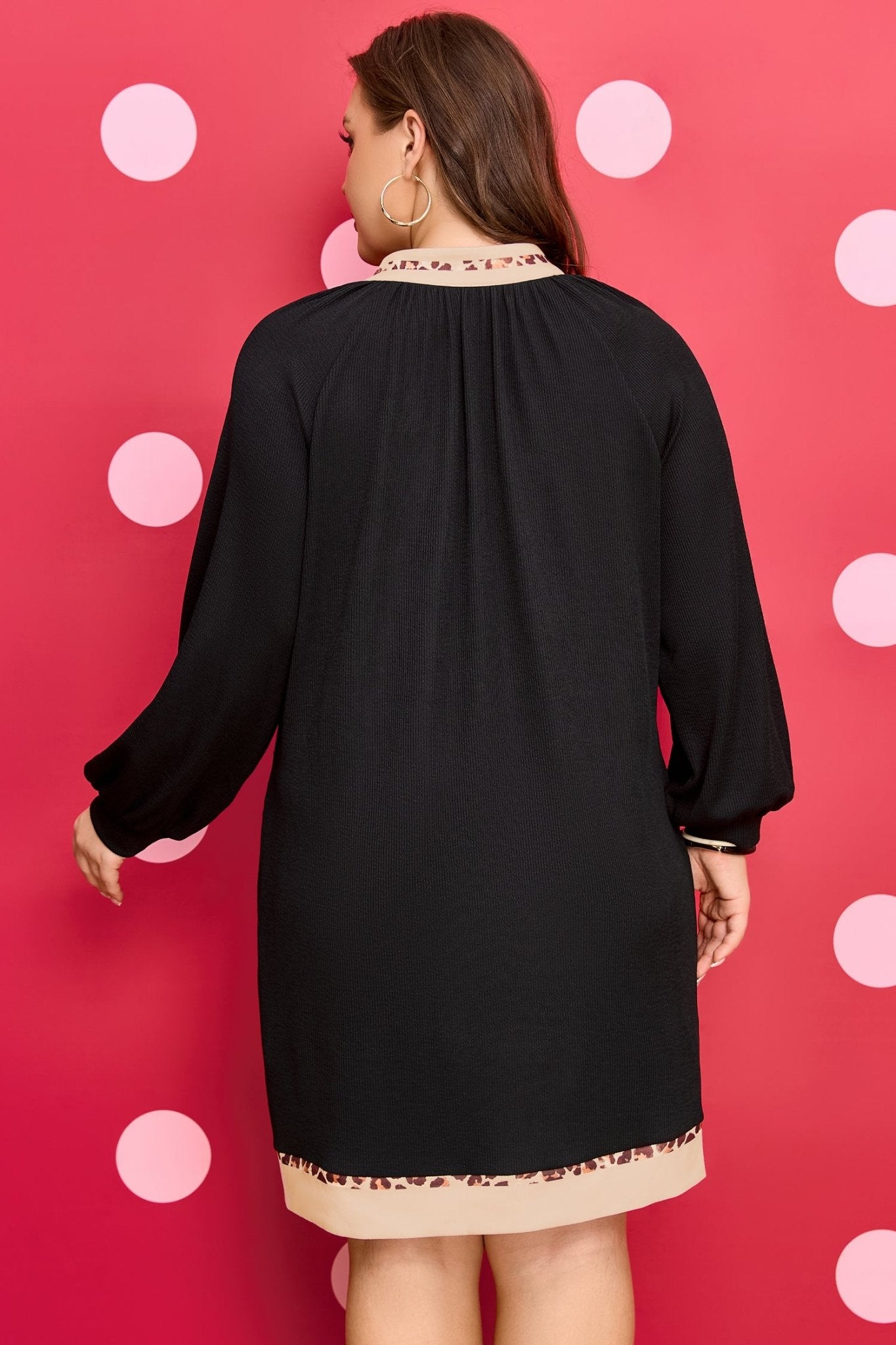Ainsley Block Trim Ribbed PLUS Dress - Hello Beautiful BoutiquePlus Size Mini DressesThreaded Pear