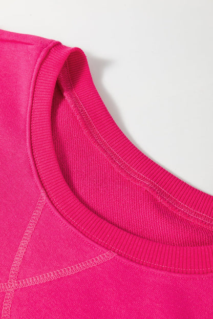 Ainsley Crisscross Stitching Loose Sweatshirt - Hello Beautiful BoutiqueSweatshirts & HoodiesThreaded Pear