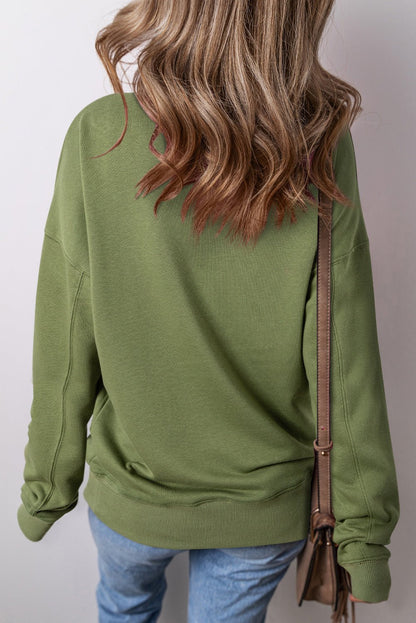 Ainsley Crisscross Stitching Loose Sweatshirt - Hello Beautiful BoutiqueSweatshirts & HoodiesThreaded Pear