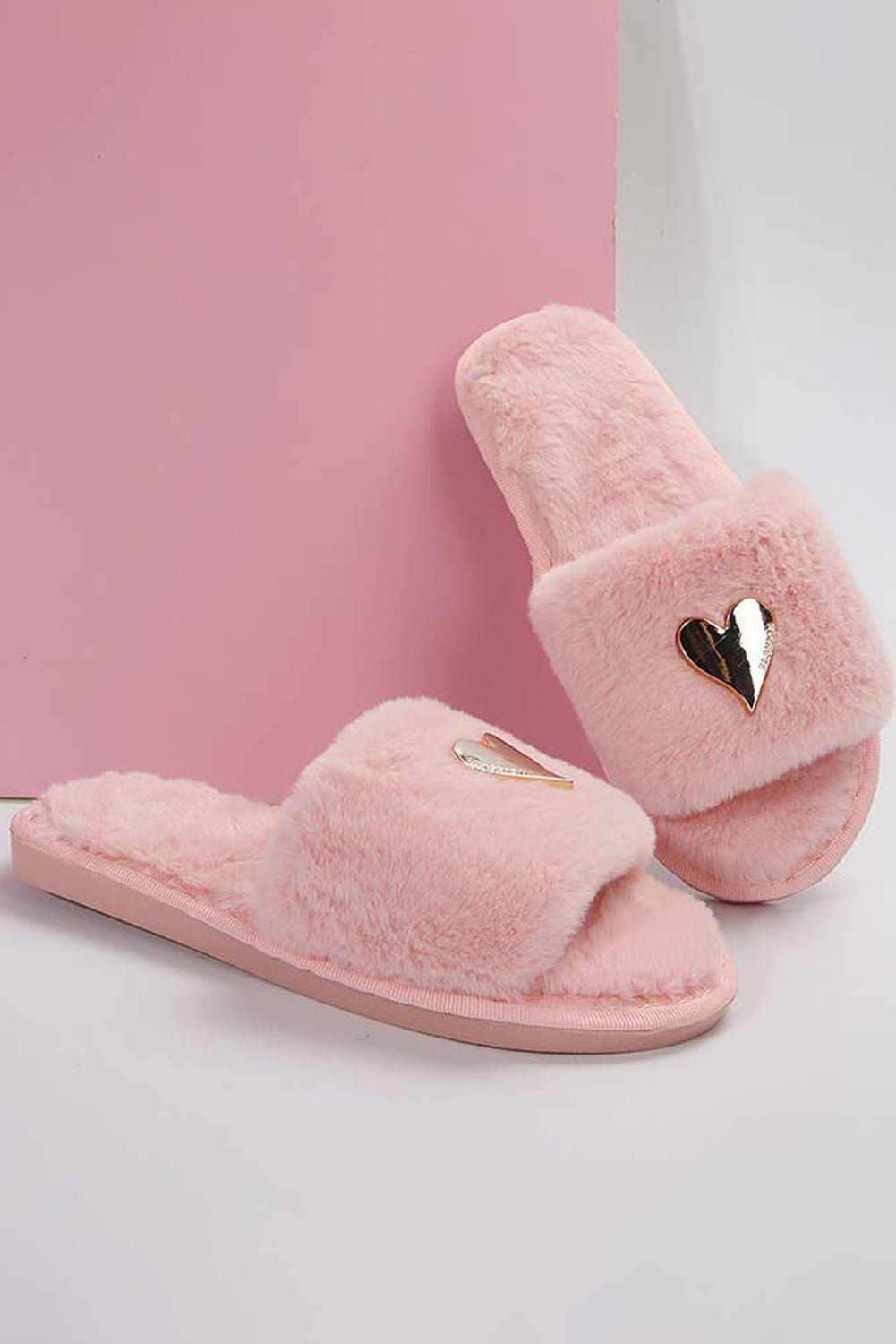 Alaina Open toe Plush Slippers - Hello Beautiful BoutiqueSlippersThreaded Pear