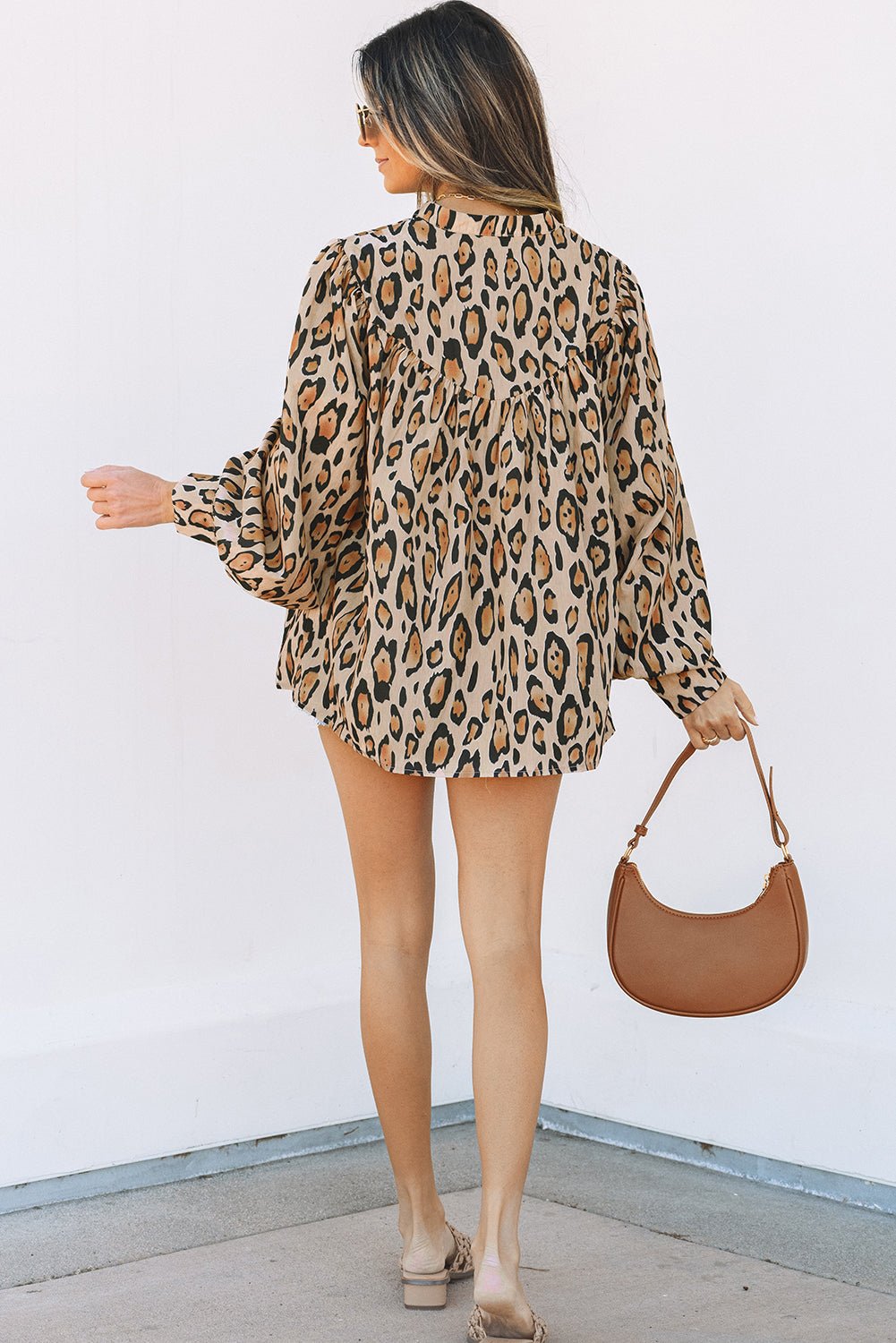 Alaiya Balloon Sleeve Casual Shirt - Hello Beautiful BoutiqueBlouses & ShirtsThreaded Pear