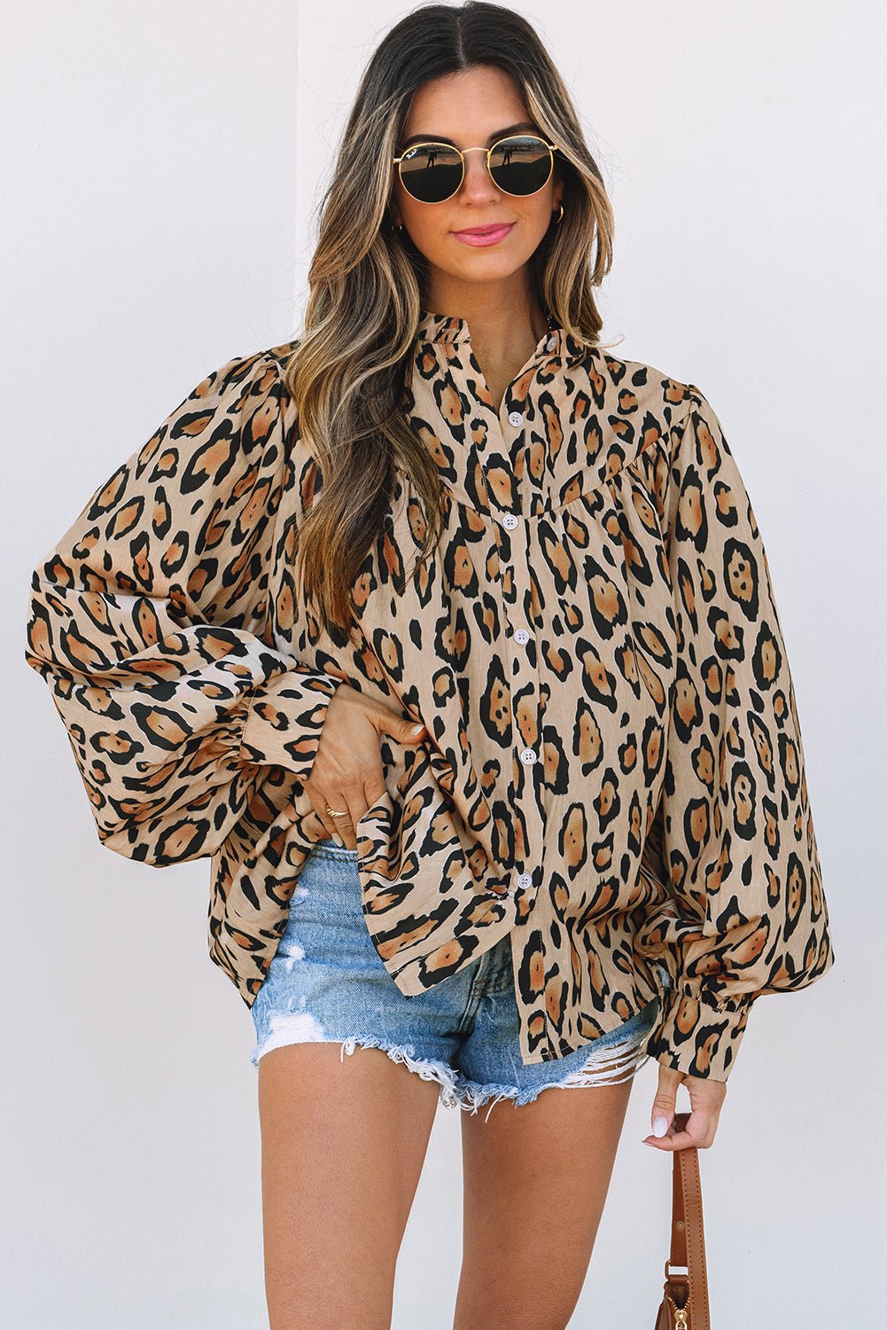 Alaiya Balloon Sleeve Casual Shirt - Hello Beautiful BoutiqueBlouses & ShirtsThreaded Pear