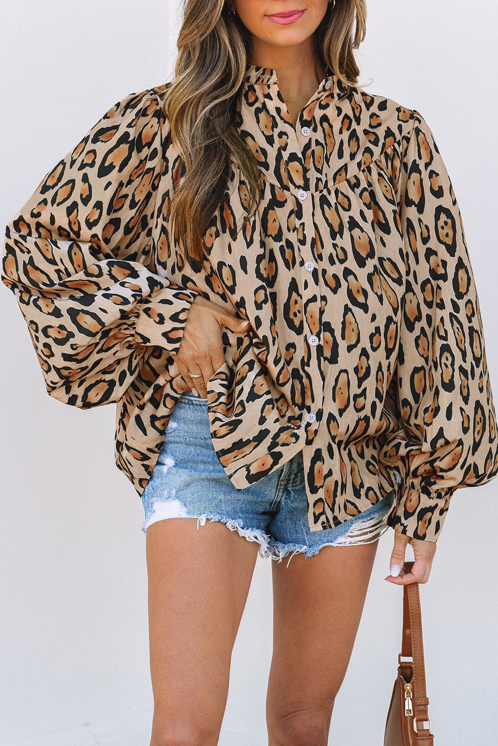 Alaiya Balloon Sleeve Casual Shirt - Hello Beautiful BoutiqueBlouses & ShirtsThreaded Pear