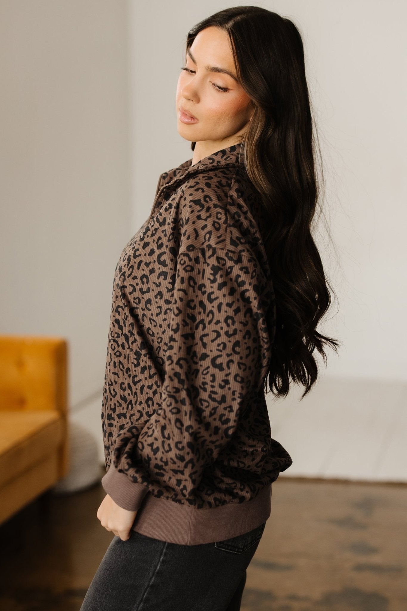 Alaya Quarter Zip Corduroy Sweatshirt - Hello Beautiful BoutiqueSweatshirts & HoodiesThreaded Pear