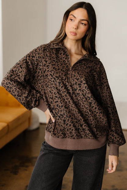 Alaya Quarter Zip Corduroy Sweatshirt - Hello Beautiful BoutiqueSweatshirts & HoodiesThreaded Pear