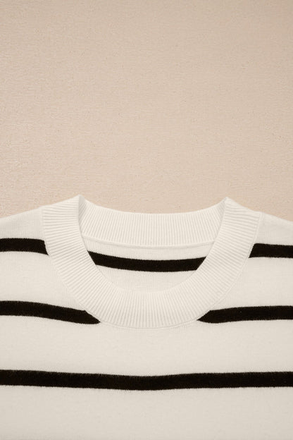 Alayna Crewneck Short Sleeve Sweater - Hello Beautiful BoutiqueShort Sleeve SweatersThreaded Pear