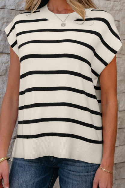 Alayna Crewneck Short Sleeve Sweater - Hello Beautiful BoutiqueShort Sleeve SweatersThreaded Pear