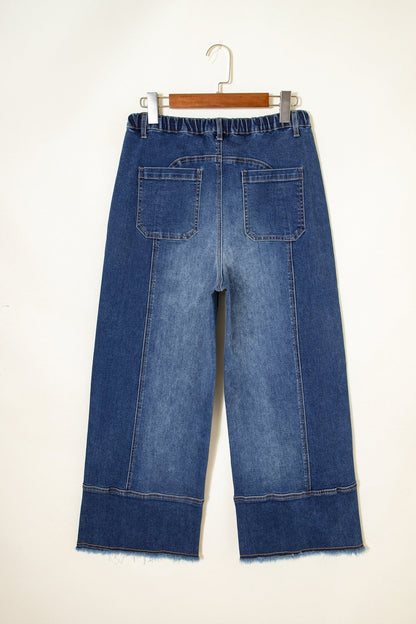 Aleah Hem Wide Leg Pants - Hello Beautiful BoutiqueJeansThreaded Pear