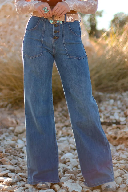 Aleah Waist Wide Leg Jeans - Hello Beautiful Boutique15% OFFThreaded Pear