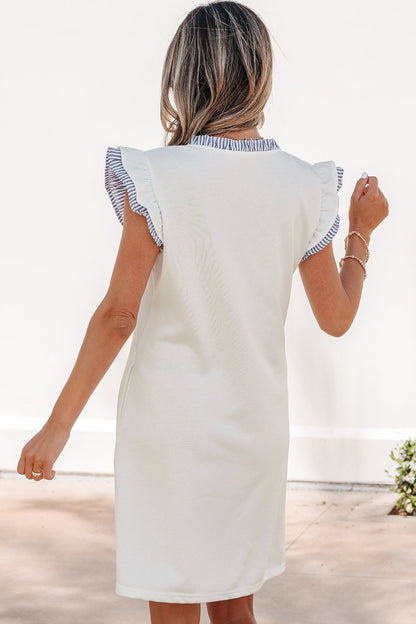 Aleena Ruffle Trim Sleeveless Dress - Hello Beautiful BoutiqueMini DressesThreaded Pear