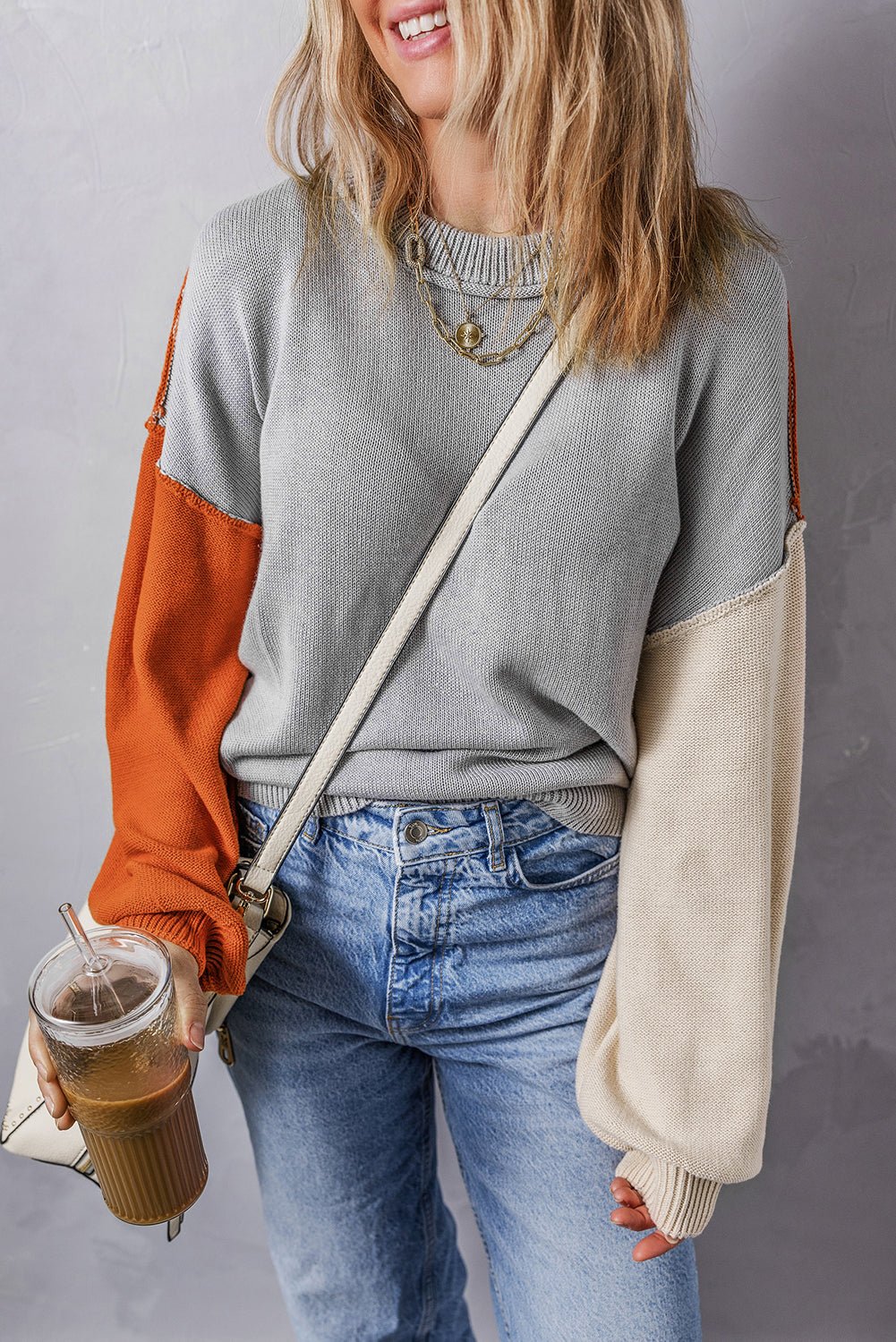 Alejandra Sleeve Ribbed Trim Sweater - Hello Beautiful BoutiqueSweatersThreaded Pear