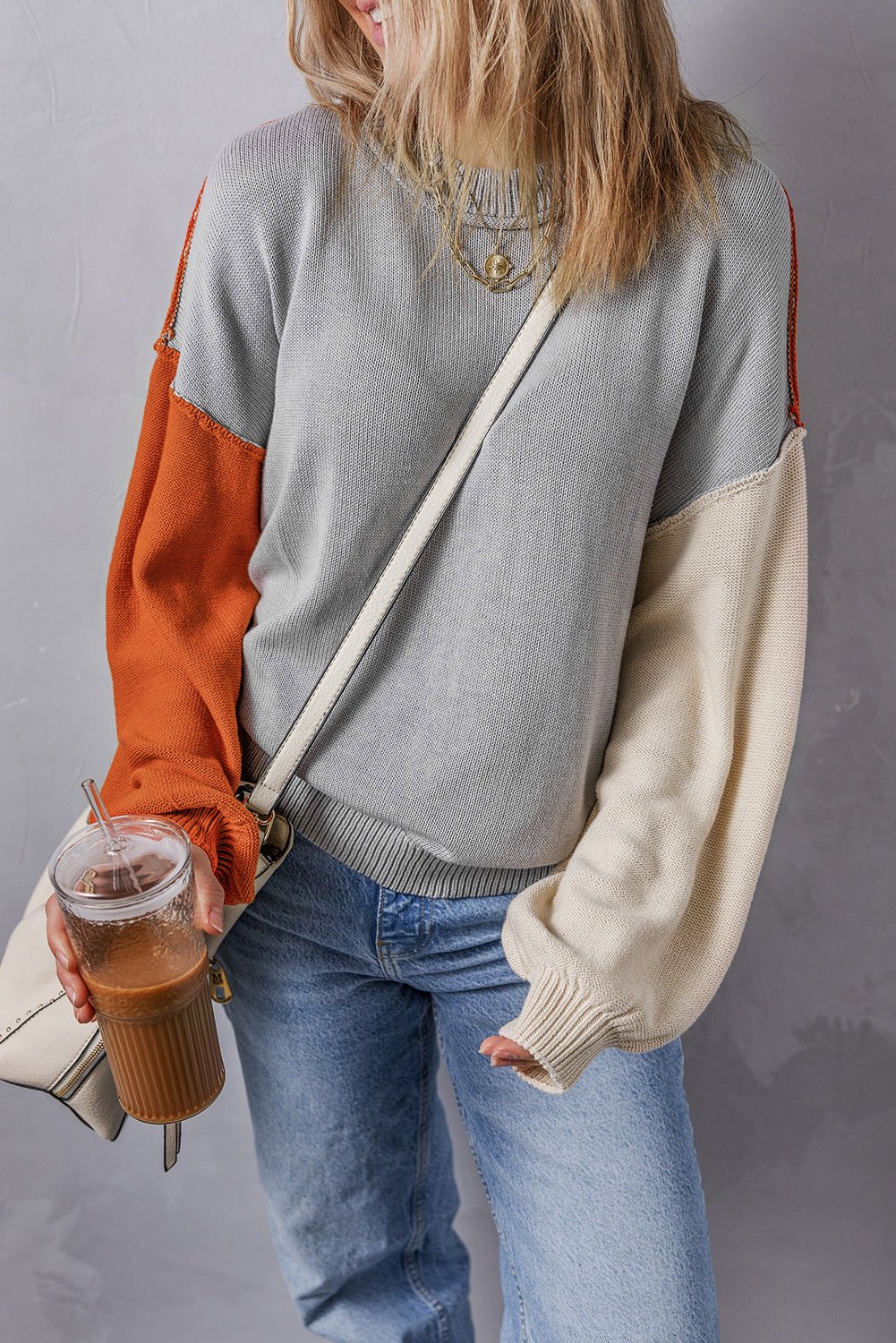 Alejandra Sleeve Ribbed Trim Sweater - Hello Beautiful BoutiqueSweatersThreaded Pear