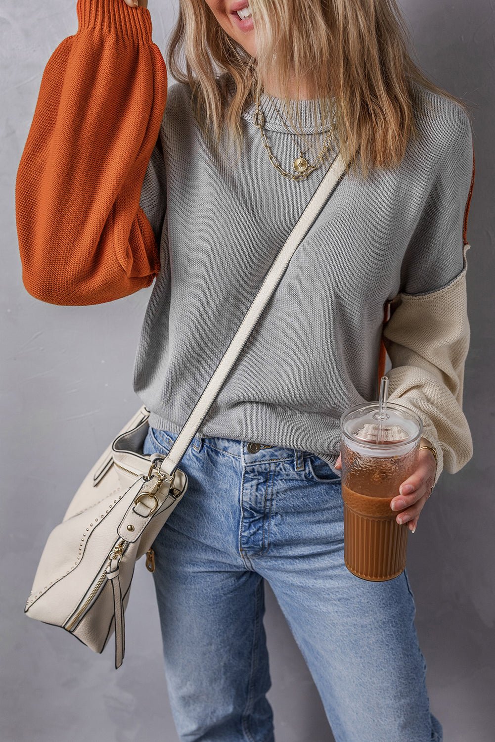 Alejandra Sleeve Ribbed Trim Sweater - Hello Beautiful BoutiqueSweatersThreaded Pear