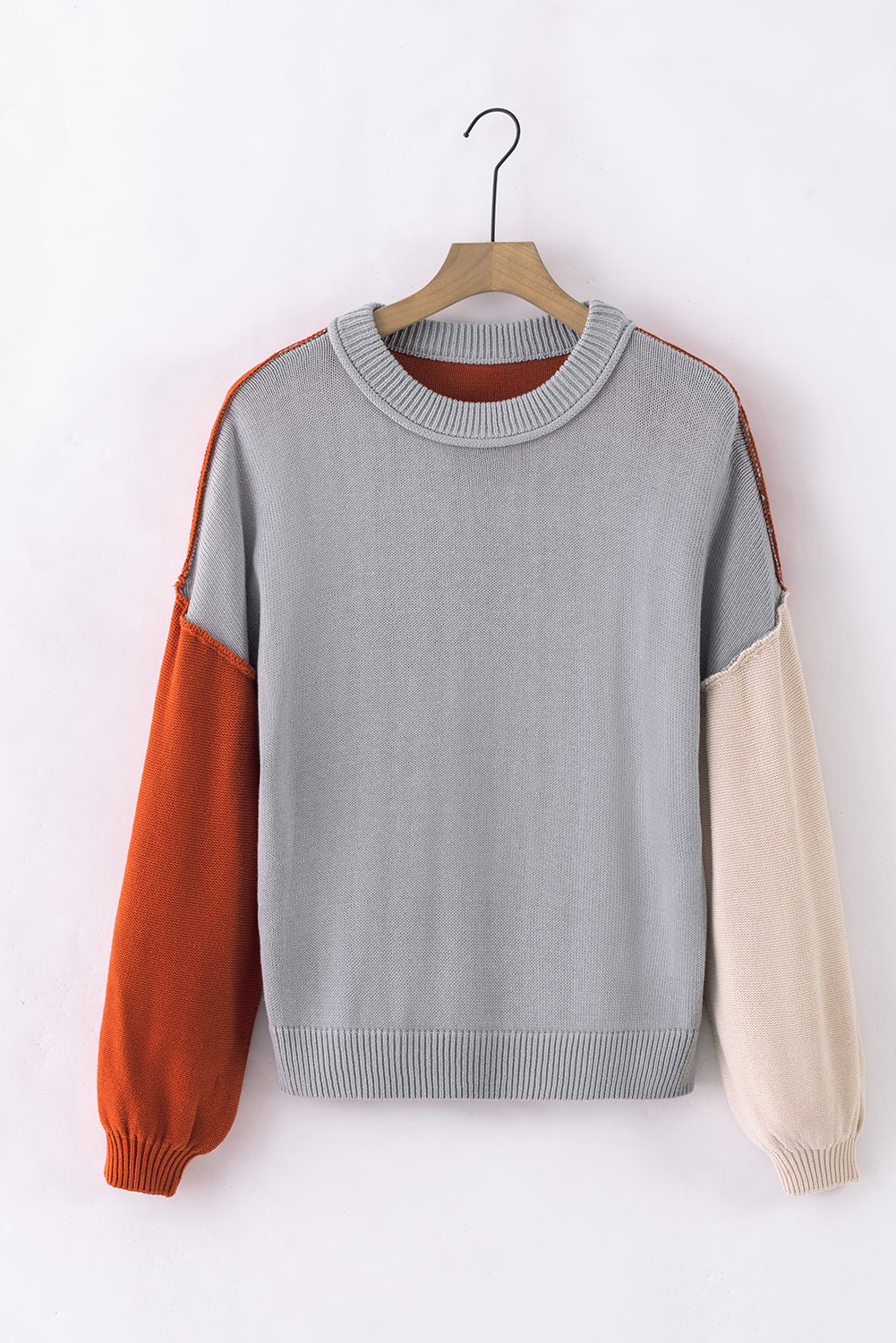 Alejandra Sleeve Ribbed Trim Sweater - Hello Beautiful BoutiqueSweatersThreaded Pear