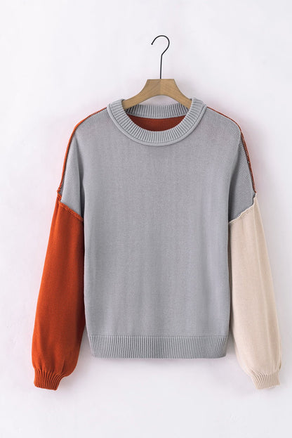Alejandra Sleeve Ribbed Trim Sweater - Hello Beautiful BoutiqueSweatersThreaded Pear