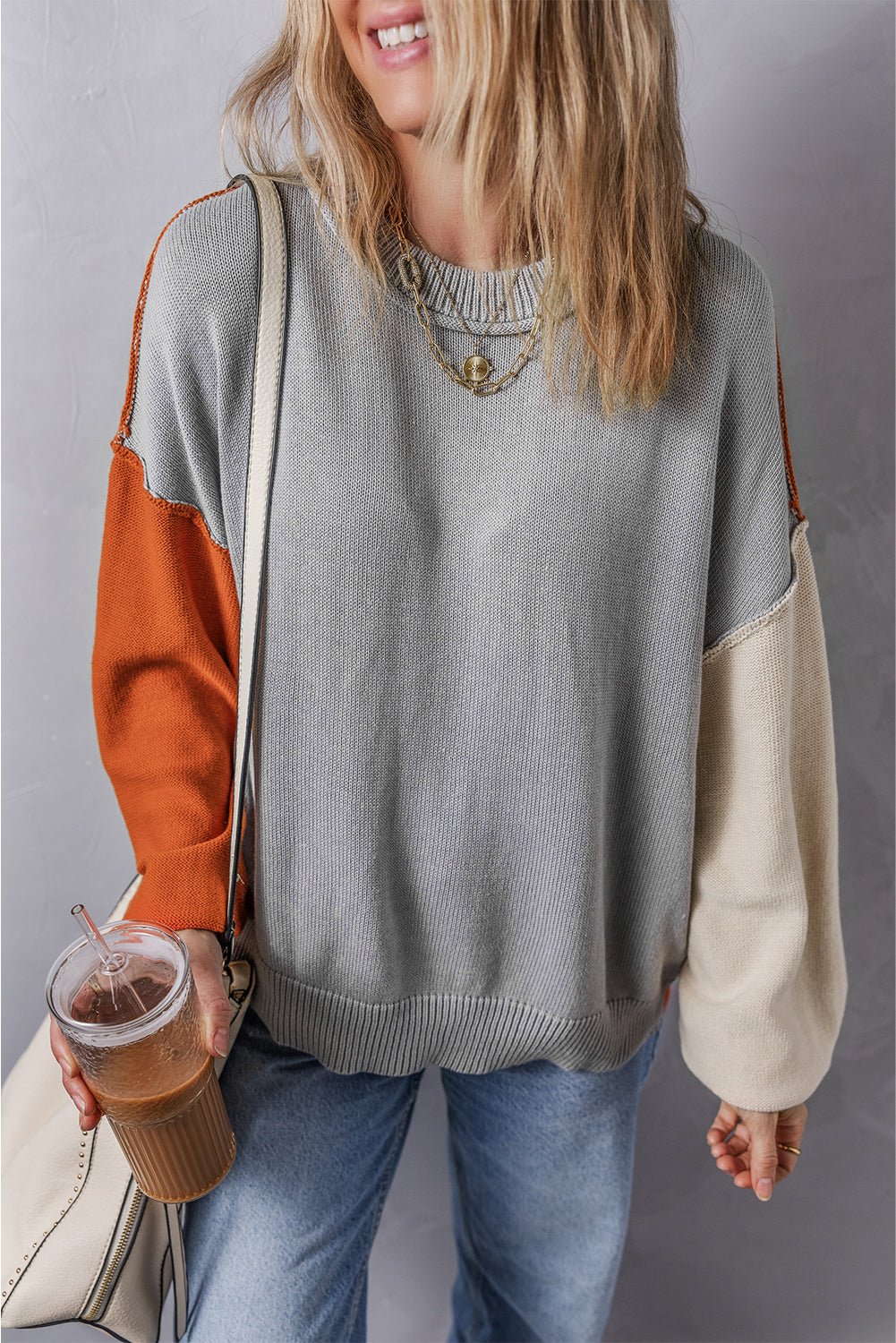 Alejandra Sleeve Ribbed Trim Sweater - Hello Beautiful BoutiqueSweatersThreaded Pear