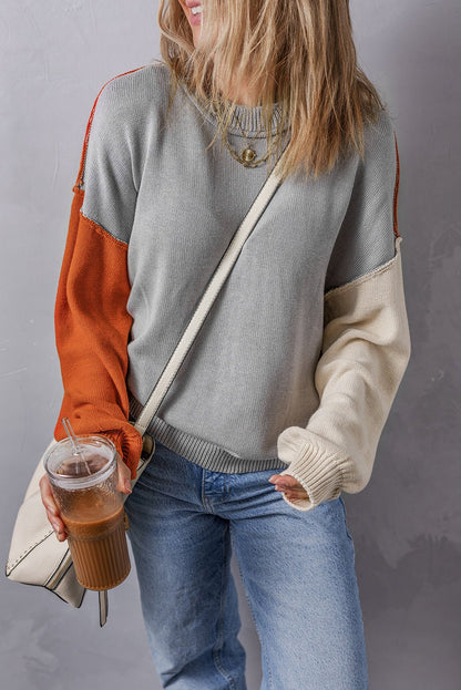 Alejandra Sleeve Ribbed Trim Sweater - Hello Beautiful BoutiqueSweatersThreaded Pear