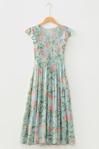 Alejandra Tiered Floral Maxi Dress - Hello Beautiful BoutiqueMaxi DressesThreaded Pear