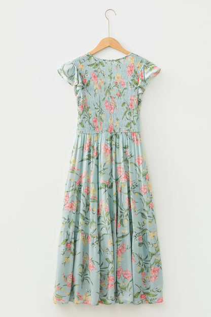 Alejandra Tiered Floral Maxi Dress - Hello Beautiful BoutiqueMaxi DressesThreaded Pear