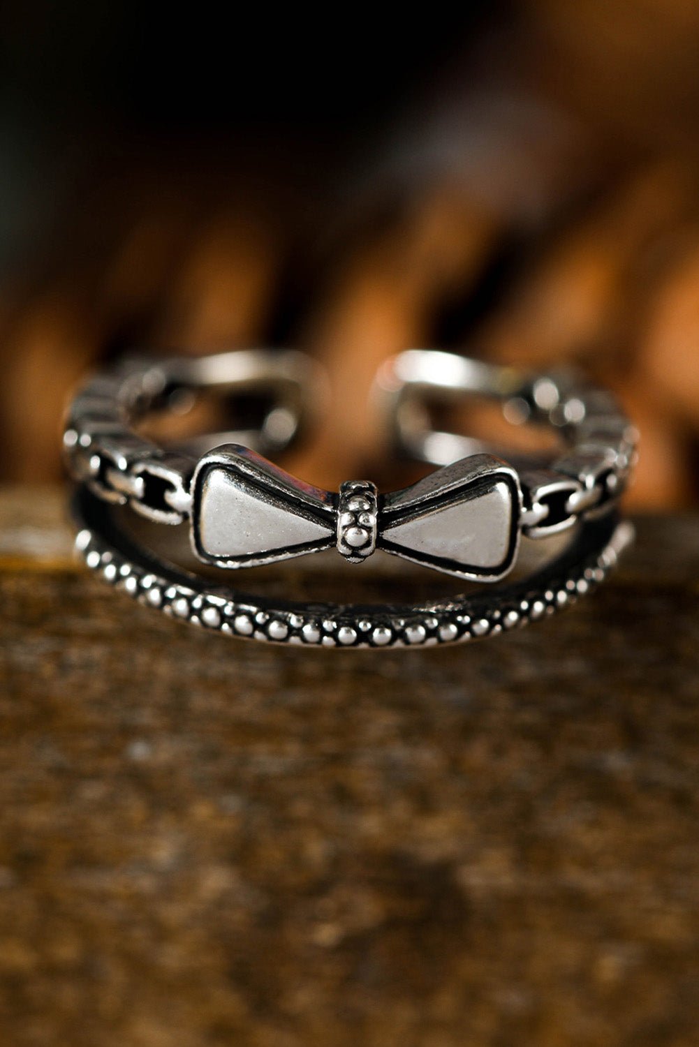 Alena alloy Double Tier Ring - Hello Beautiful BoutiqueJewelryThreaded Pear