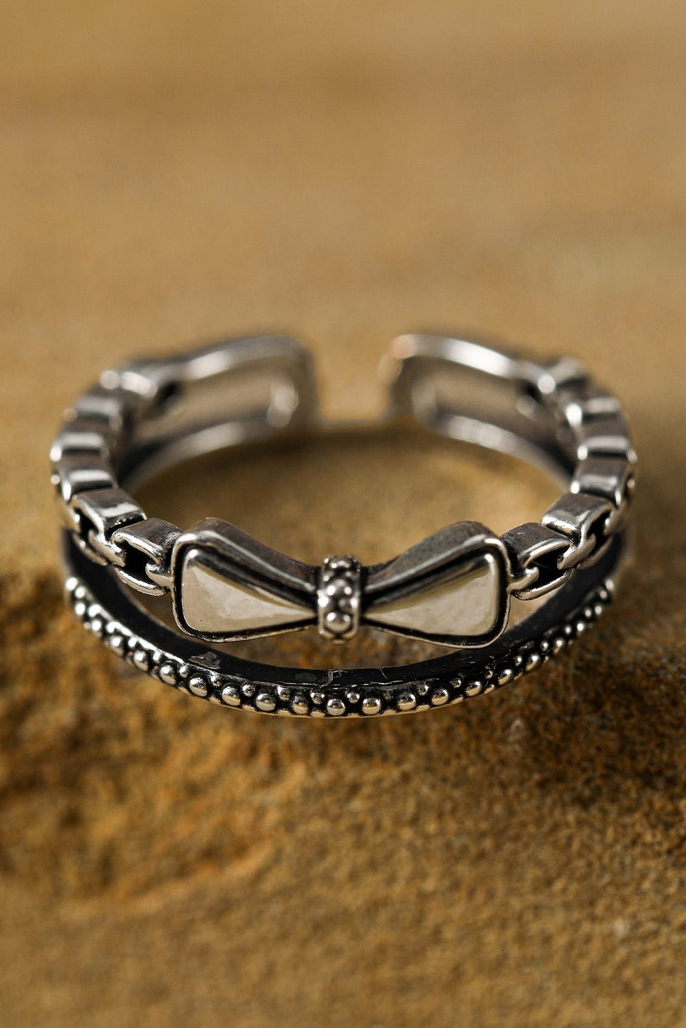 Alena alloy Double Tier Ring - Hello Beautiful BoutiqueJewelryThreaded Pear