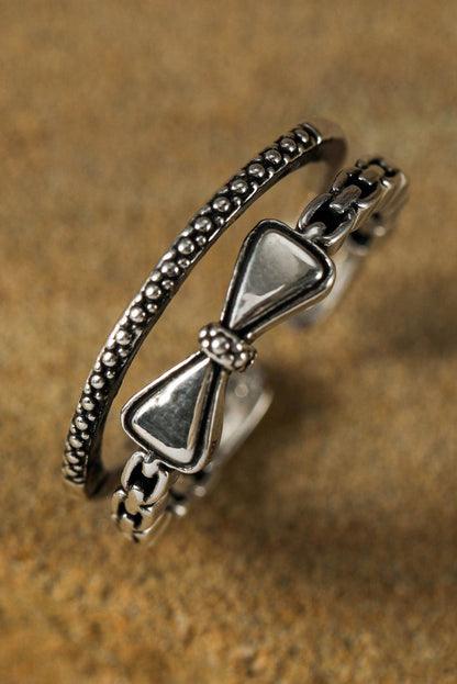 Alena alloy Double Tier Ring - Hello Beautiful BoutiqueJewelryThreaded Pear