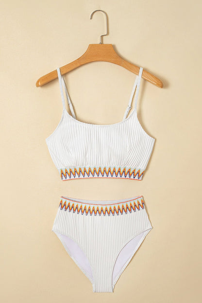 Alena High Waist 2pcs Swimsuit - Hello Beautiful BoutiqueHigh Waisted SwimsuitThreaded Pear