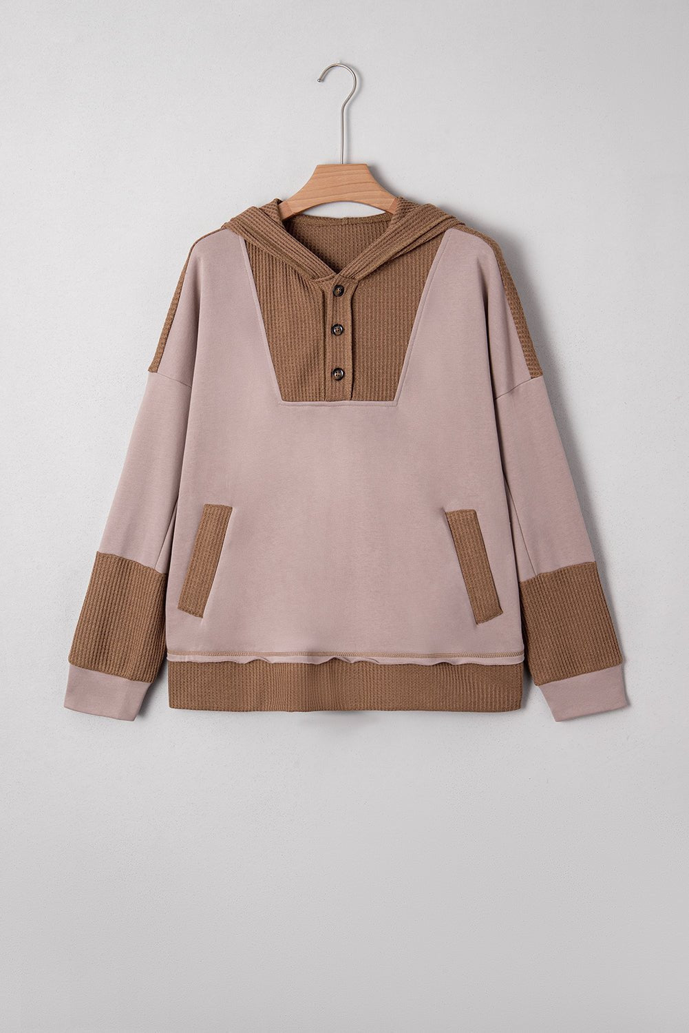 Alessia Exposed Seam Casual Hoodie - Hello Beautiful BoutiqueSweatshirts & HoodiesThreaded Pear