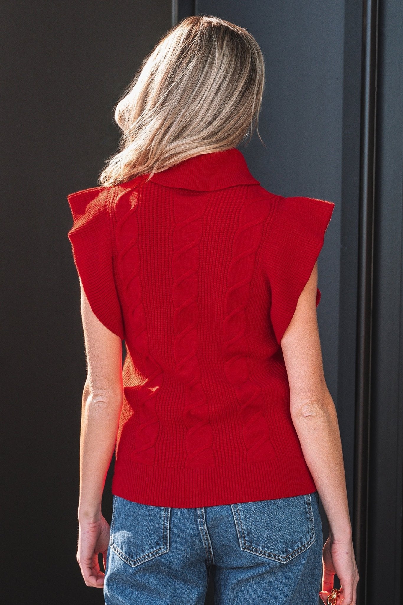 Alessia Ruffled Short Sleeve Sweater - Hello Beautiful BoutiqueShort Sleeve SweatersThreaded Pear